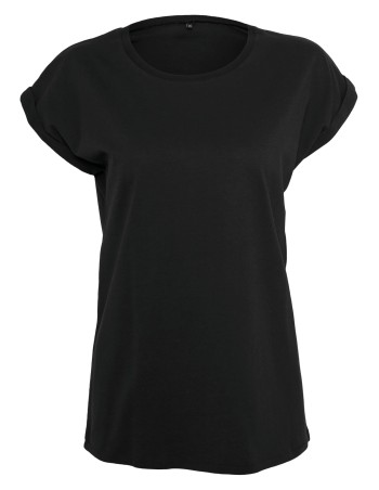 Ladies\\\' rolled-up sleeves t-shirt 2