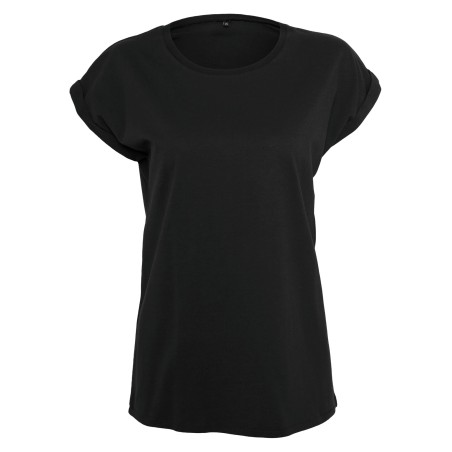 Ladies\\\' rolled-up sleeves t-shirt
