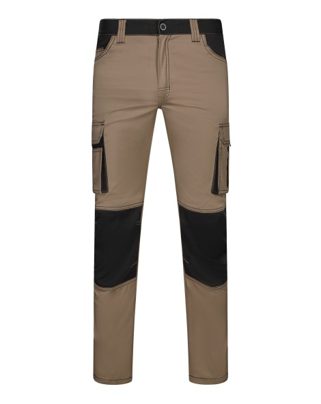 PANTALÓN MULTIBOLSILLOS ELÁSTICO BICOLOR