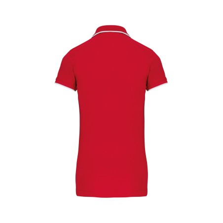 Polo piqué maga corta mujer