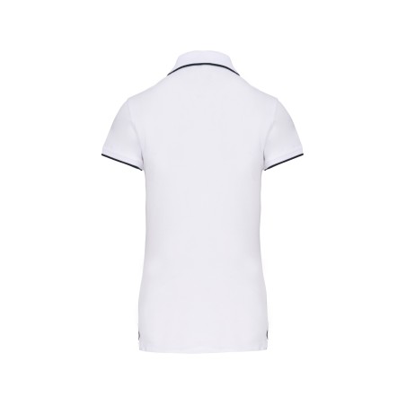 Polo piqué maga corta mujer