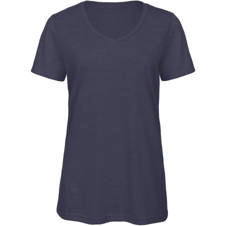 Camiseta Triblend cuello de pico mujer
