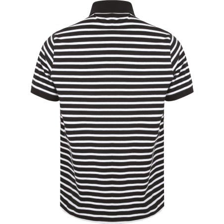 Striped jersey polo shirt