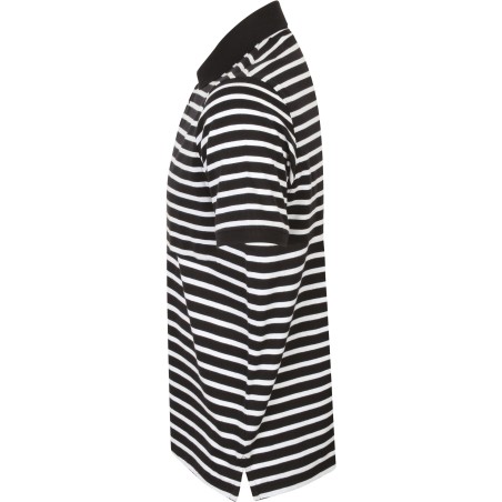 Striped jersey polo shirt
