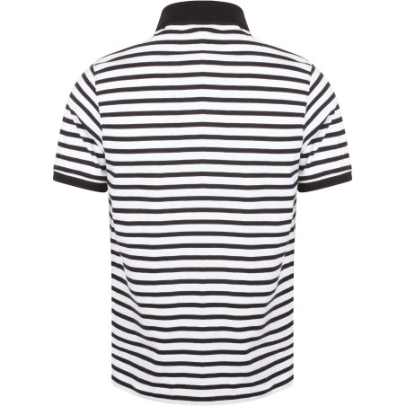 Striped jersey polo shirt