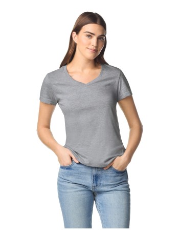 Camiseta SoftStyle cuello de pico mujer