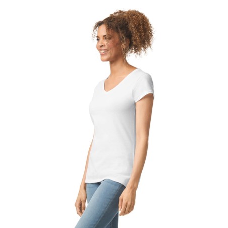 Camiseta SoftStyle cuello de pico mujer