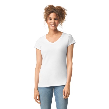Camiseta SoftStyle cuello de pico mujer