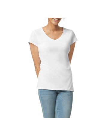 Camiseta SoftStyle cuello de pico mujer 2