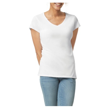 Camiseta SoftStyle cuello de pico mujer
