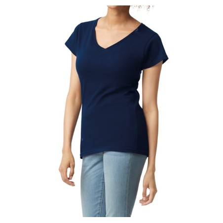 Camiseta SoftStyle cuello de pico mujer