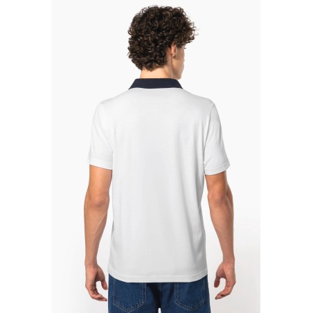 Polo jersey bicolor hombre