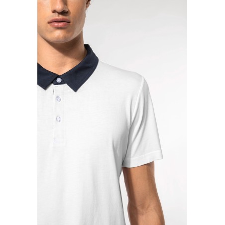 Polo jersey bicolor hombre