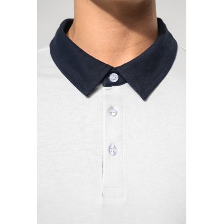 Polo jersey bicolor hombre