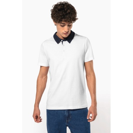 Polo jersey bicolor hombre