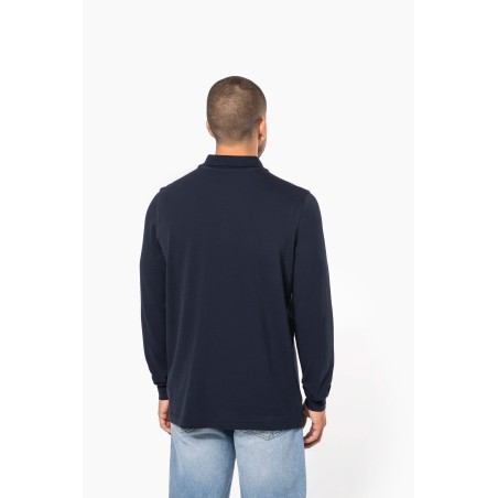 Polo piqué de manga larga de hombre
