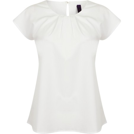 Ladies\\\' pleat front blouse