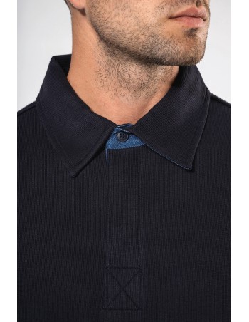 Ladies’ two-tone jersey polo shirt