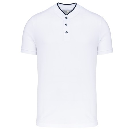 Polo con cuello mao manga corta hombre