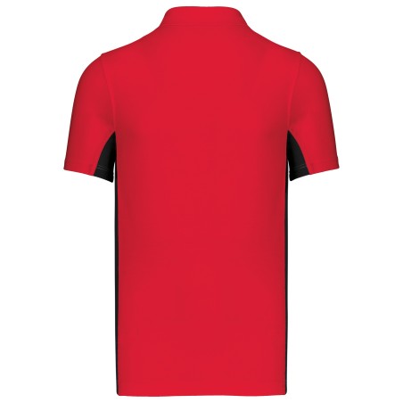 Men\\\'s two-tone short sleeved piqué polo shirt