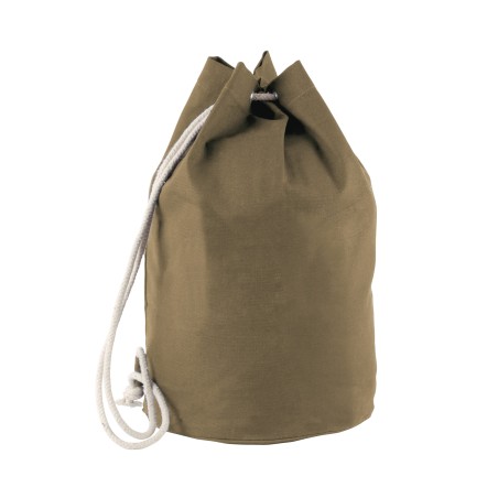 Cotton sailor-style bag with drawstring