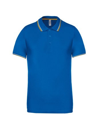 Men\\\'s long sleeved jersey polo shirt