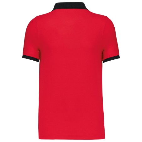 Polo piqué bicolor hombre