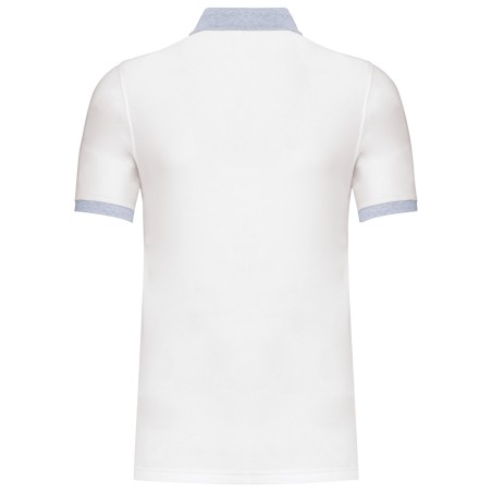 Polo piqué bicolor hombre
