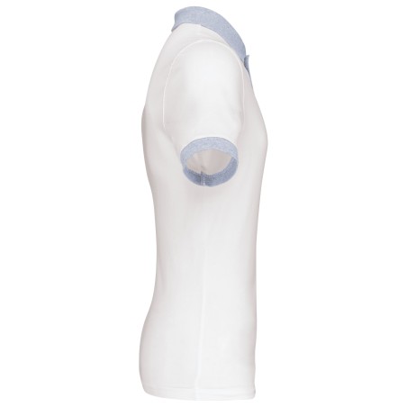 Polo piqué bicolor hombre