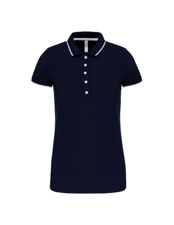 Polo piqué maga corta mujer 2