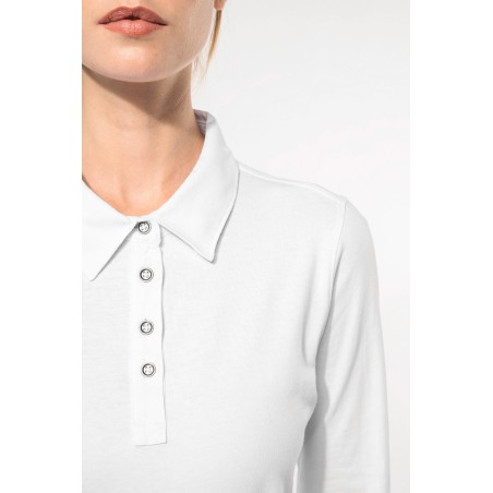 Polo jersey manga larga mujer