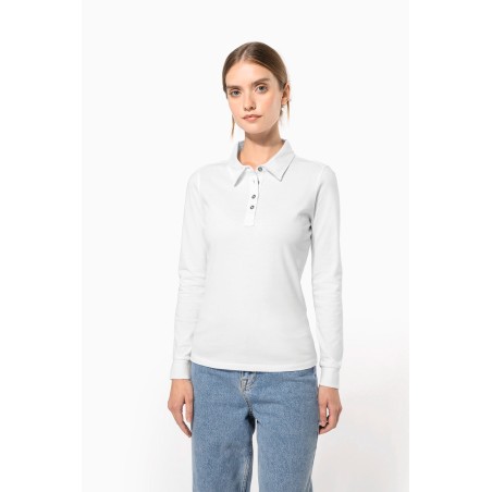 Polo jersey manga larga mujer