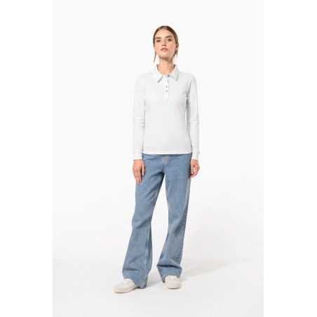 Polo jersey manga larga mujer