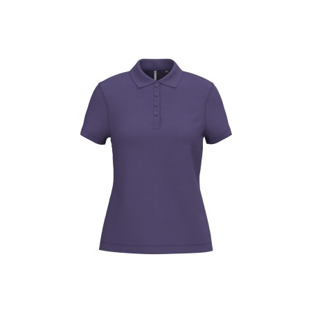 Polo piqué manga corta de mujer
