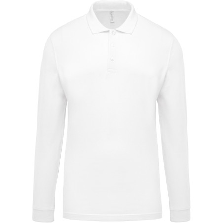 Polo piqué de manga larga de hombre