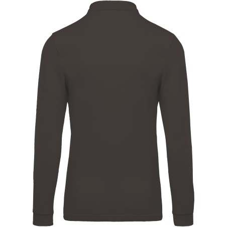 Men\\\'s long-sleeved piqué polo shirt