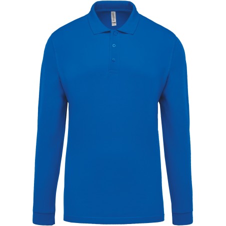 Men\\\'s long-sleeved piqué polo shirt