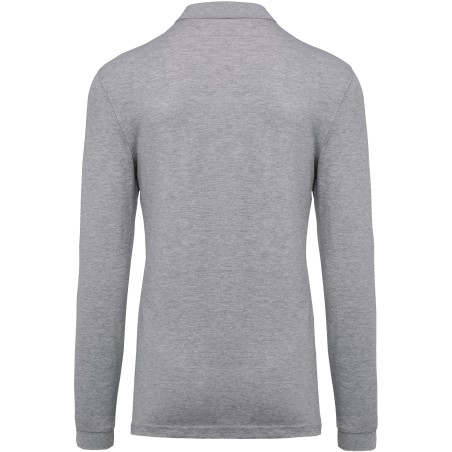 Men\\\'s long-sleeved piqué polo shirt