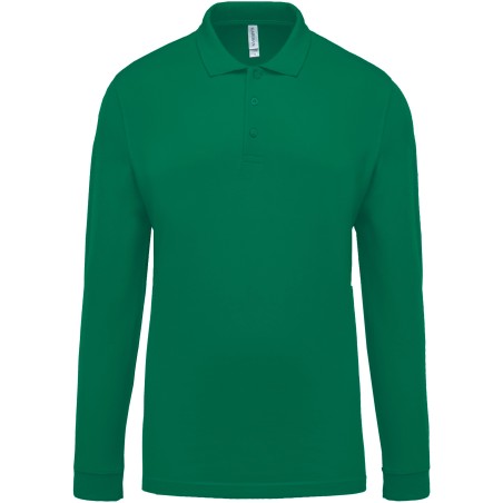 Men\\\'s long-sleeved piqué polo shirt