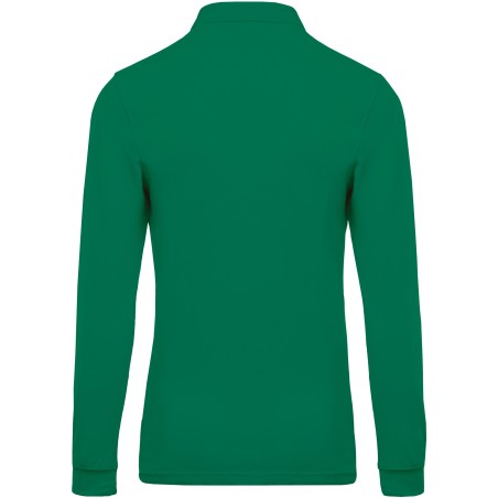 Men\\\'s long-sleeved piqué polo shirt