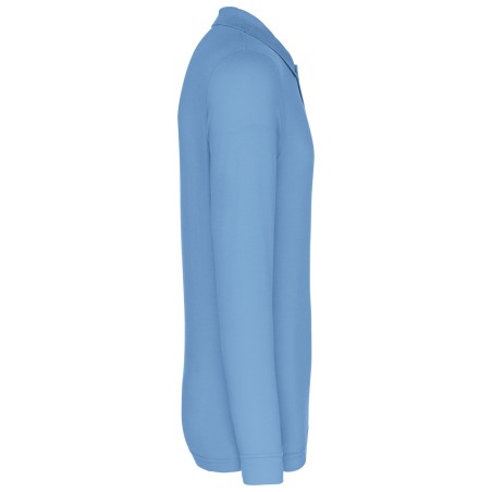 Men\\\'s long-sleeved piqué polo shirt