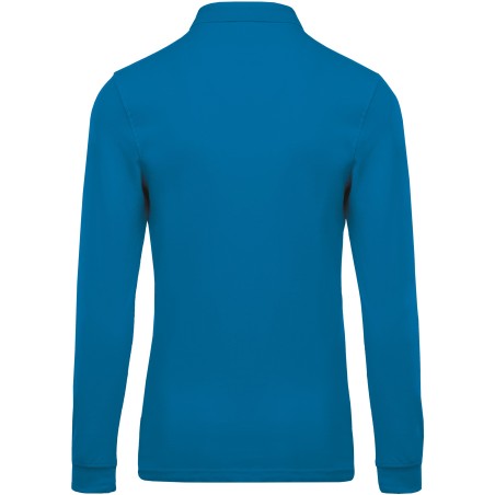 Men\\\'s long-sleeved piqué polo shirt