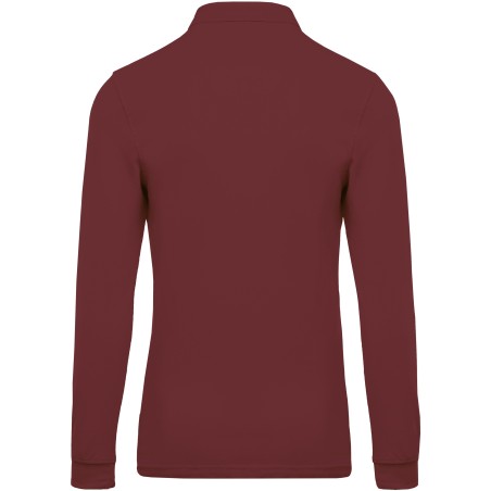 Men\\\'s long-sleeved piqué polo shirt