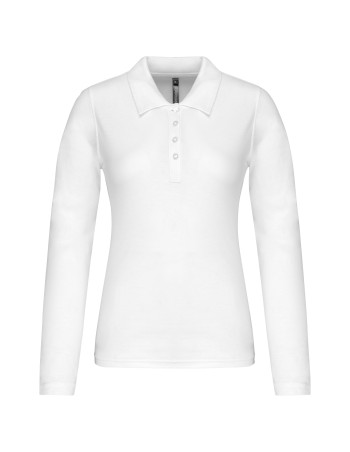 Polo piqué de manga larga de mujer 2