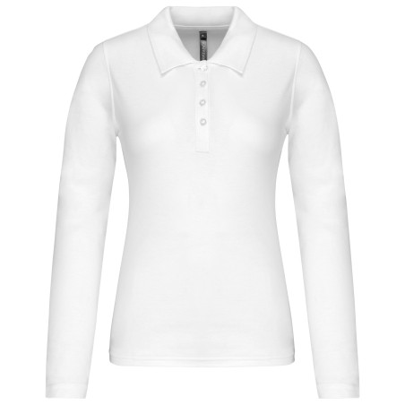 Ladies’ long-sleeved piqué polo shirt