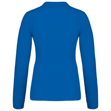 Polo piqué de manga larga de mujer