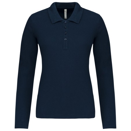 Ladies’ long-sleeved piqué polo shirt