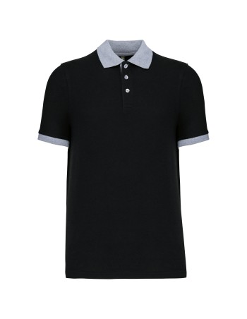 Polo piqué bicolor hombre 2
