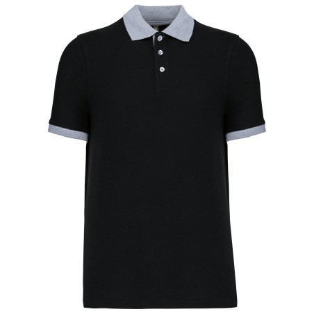 Men\\\'s two-tone piqué polo shirt
