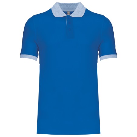 Men\\\'s two-tone piqué polo shirt